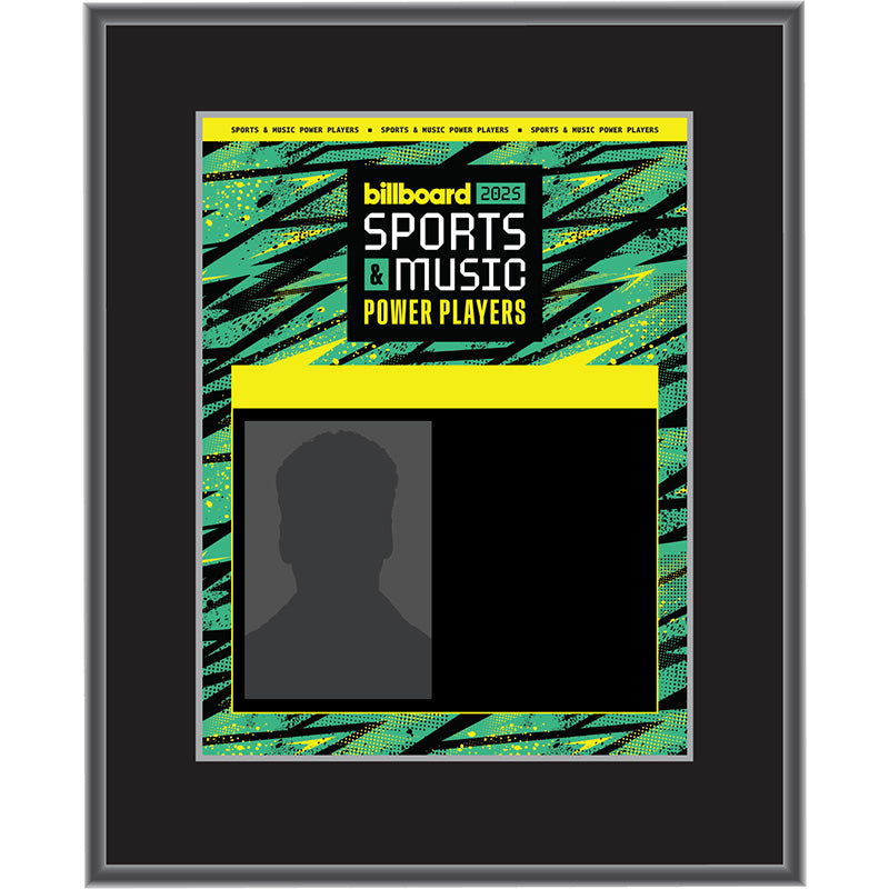 2025 - Sports & Music Power Players - Plaque (With Custom Photo)