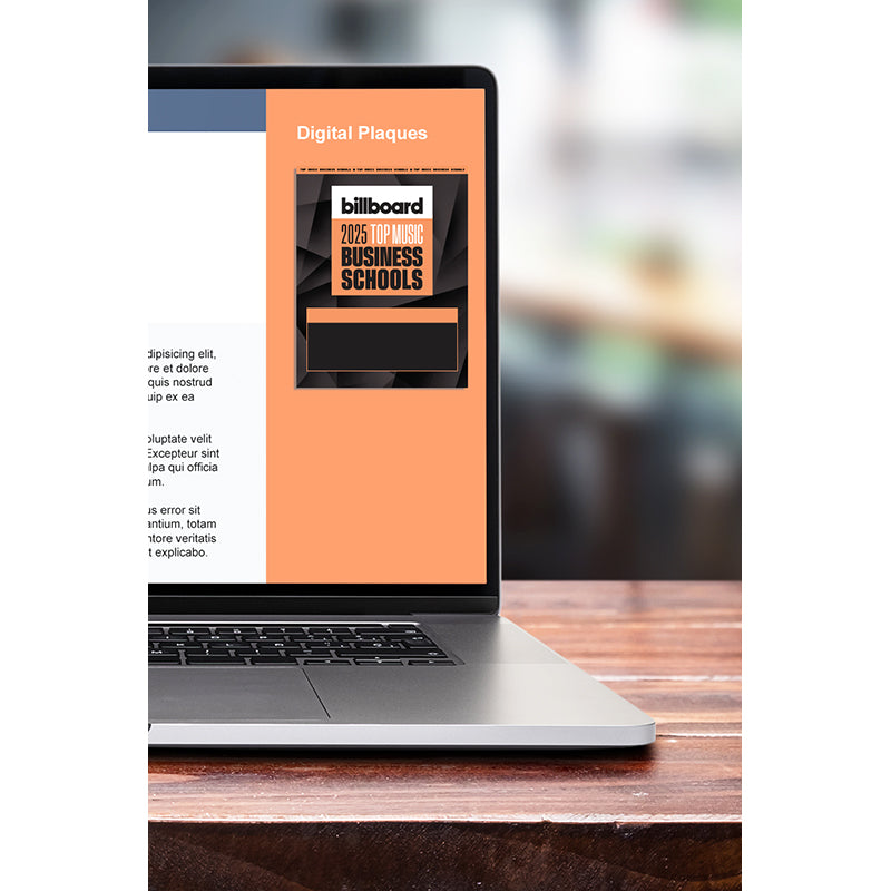 2025 Top Music Business Schools - Digital Plaque (No Photo)