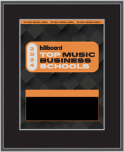 Load image into Gallery viewer, 2024 Top Music Business Schools - Plaque (No Photo)
