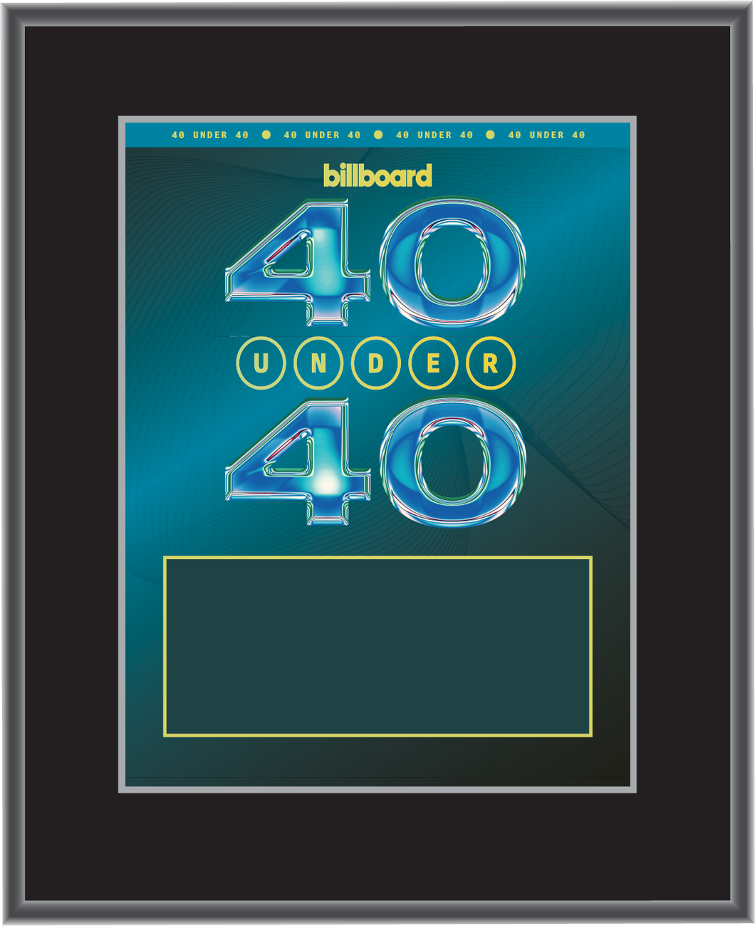 2024 40 Under 40 - Plaque (No Photo)