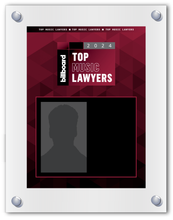 Load image into Gallery viewer, 2024 Top Music Lawyers - Plaque (With Custom Photo)
