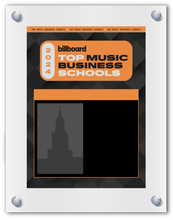 Load image into Gallery viewer, 2024 Top Music Business Schools - Plaque (With Custom Photo)
